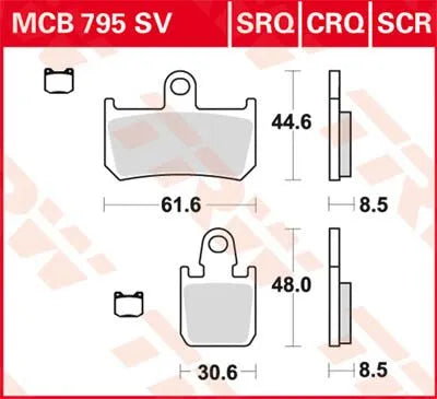 Trw Crq Series Carbon Race Brake Pads For Sport Motorcycles - Front