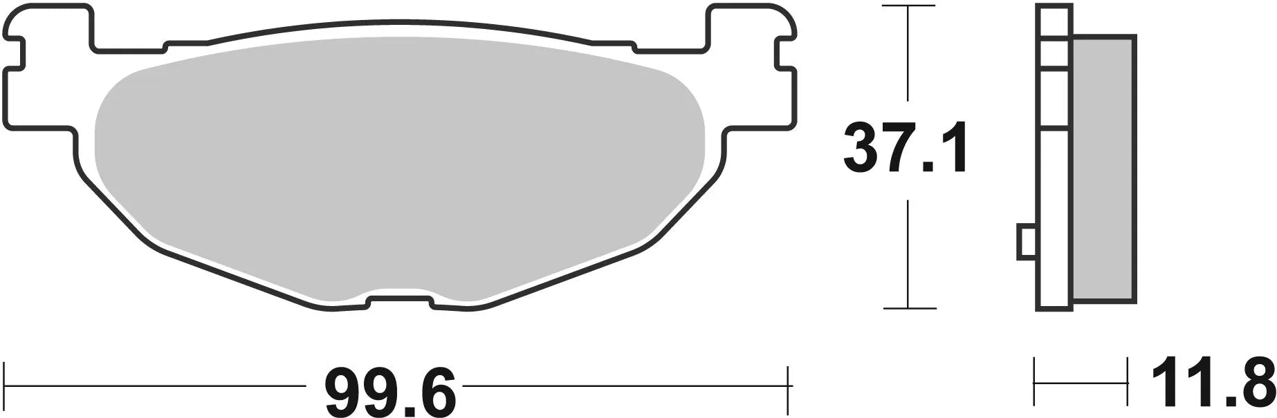 Sbs Hf Street Ceramic Organic Brake Pads - Rear