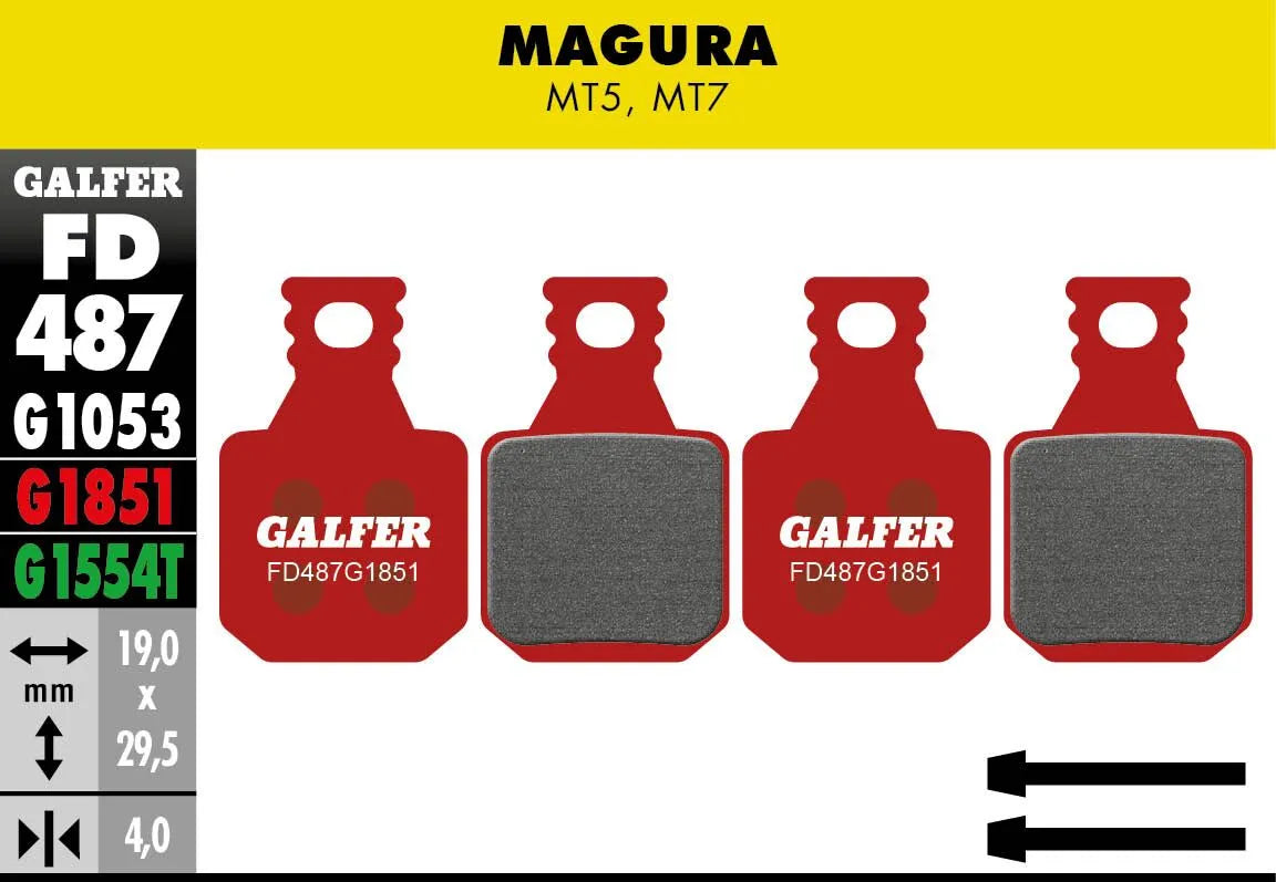 Galfer G1851 Advanced Brake Pads for Magura MT5 MT7