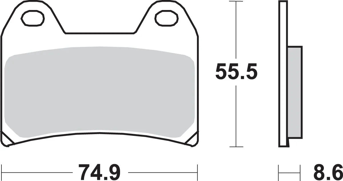Sbs Hs Street Excel Sintered Front Brake Pads - Front