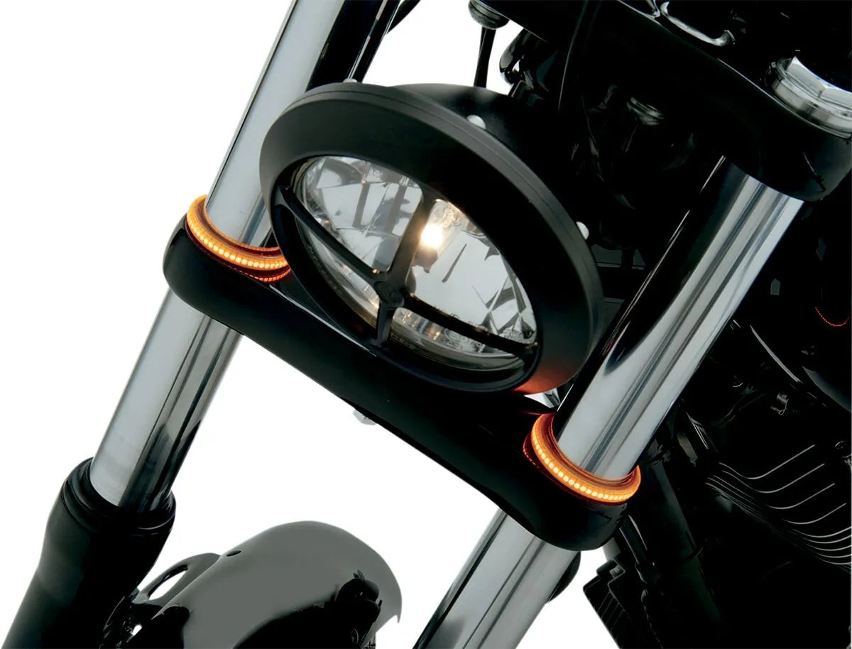 Custom Dynamics Truwrapz Led Fork Lights - Amber/smoke