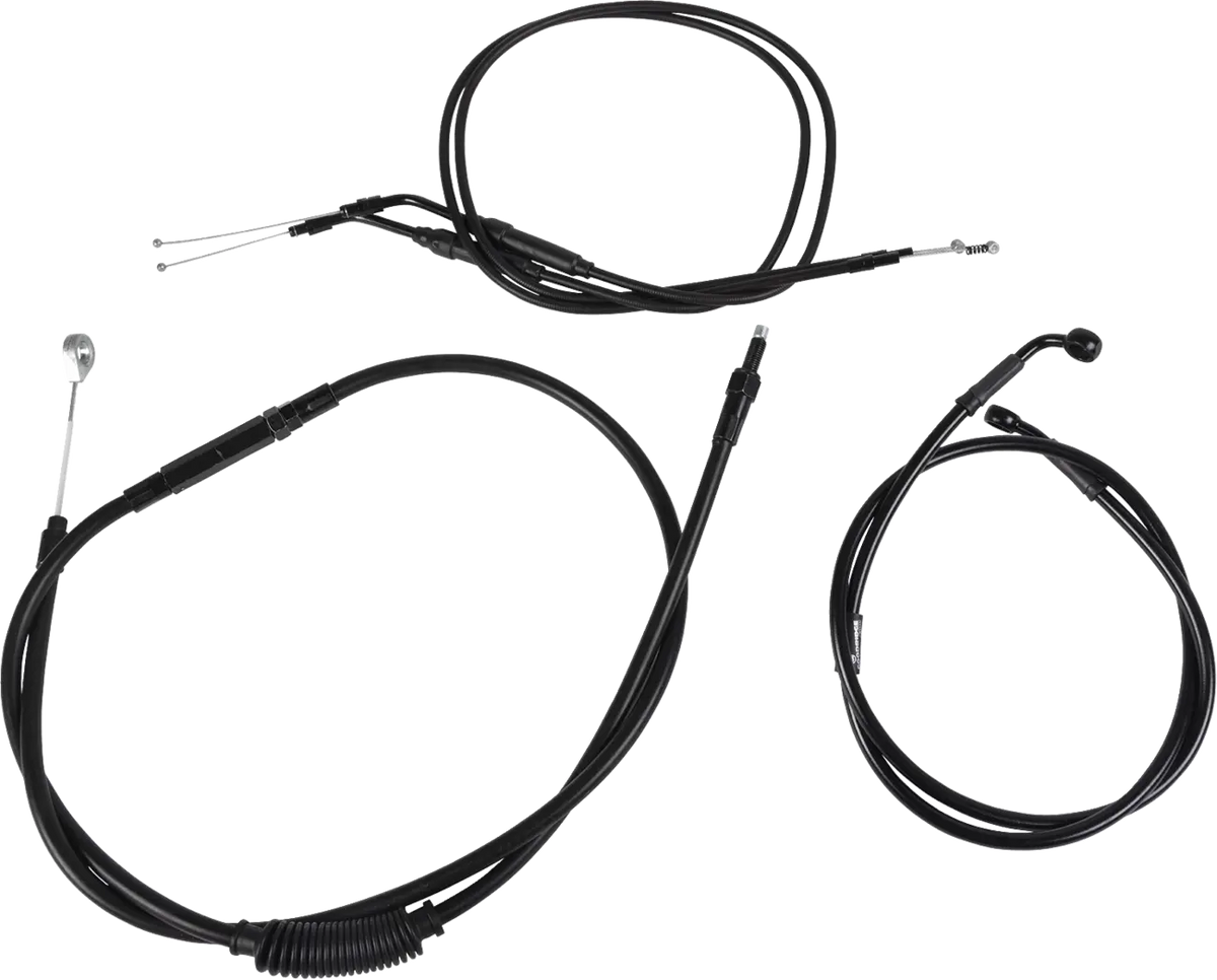 Burly Brand Jail Bar Cable Kit 10" T-Bar for Harley XL 2007-2013