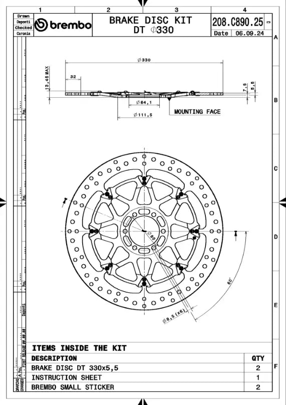 Brembo T-drive Upgrade Line Brake Rotor Kit