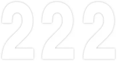 Factory Effex Pro Numbers Plate Graphic 3-pack White 8"