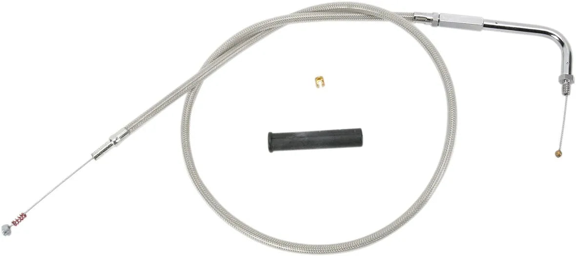 Drag Specialties Stainless Braided Idle Cable 44"