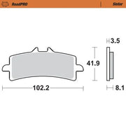 Moto-master Roadpro Sintered Brake Pad Front - Front