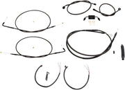 La Choppers Midnight Braided Handlebar Cable Kit for 12-14" Ape
