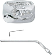 Emgo "Ride Free" Steel Motorcycle Mirror