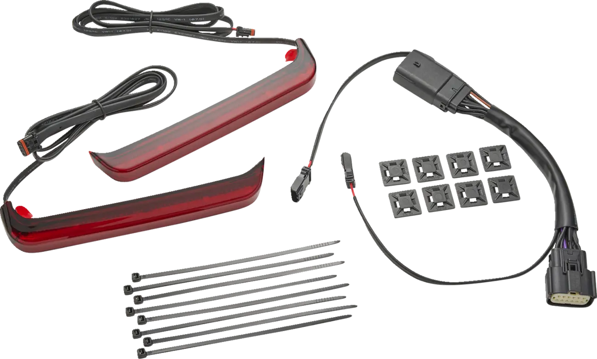 Ciro Red LED Bag Blade Lights for Harley Davidson FL CVO