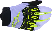 Alpinestars Youth Full Bore V2 Mx Gloves - Black/Purple/Fluorescent Yellow