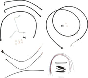 BURLY BRAND Black Vinyl Cable/Line Kit for 15" Ape Hangers