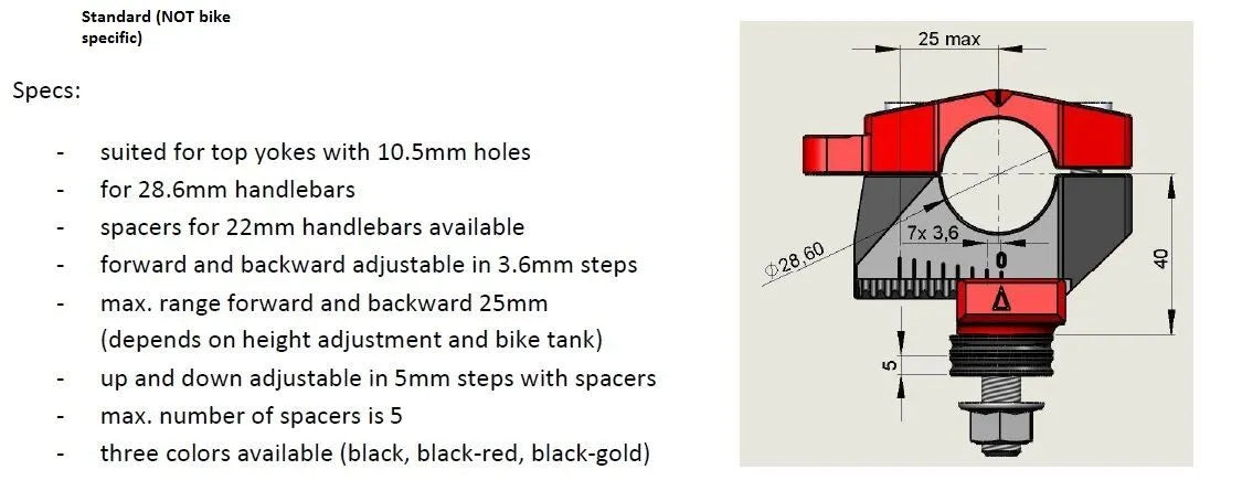 Gilles Tooling 2d.gt Handlebar Risers