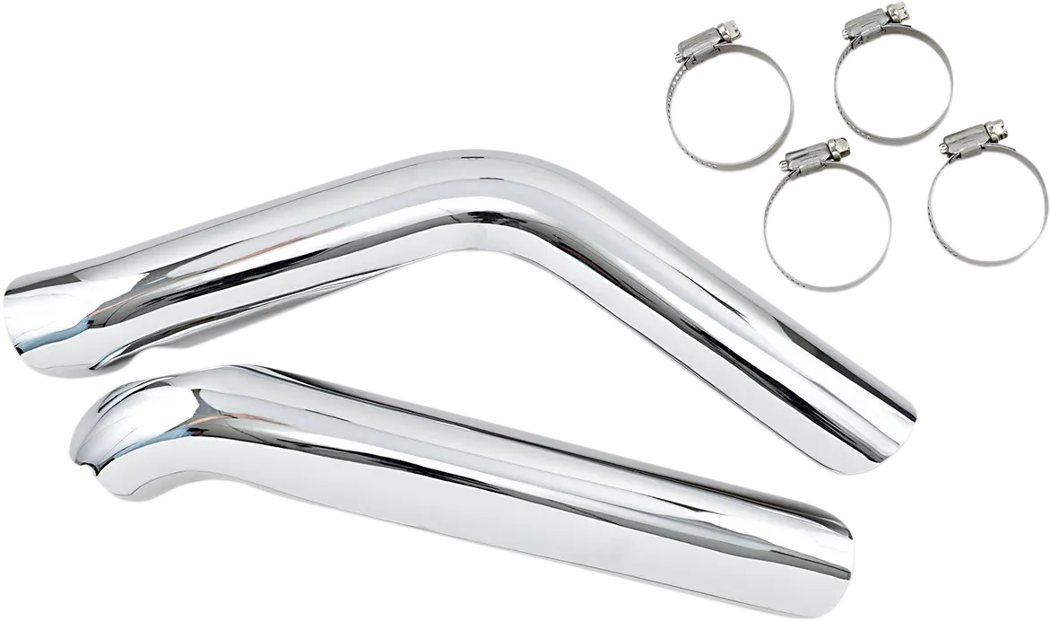 Drag Specialties Chrome Heat Shields For 1-3/4" Pipes