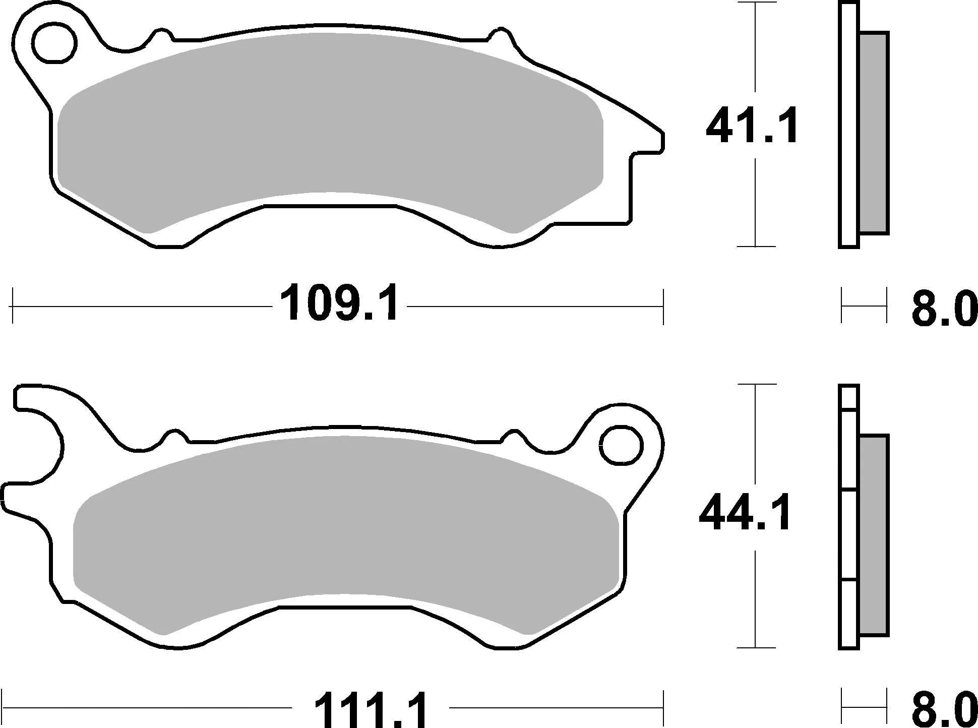 Sbs Ct Scooter Carbon Tech Organic Brake Pads - Front