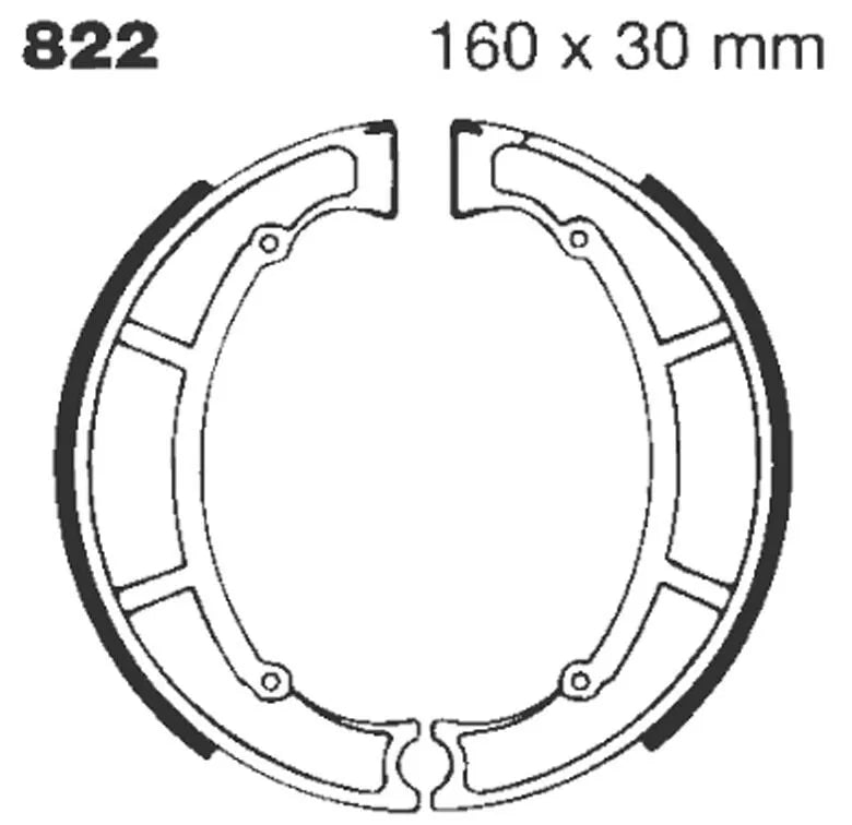 Ebc "G" Grooved Brake Shoe - Rear