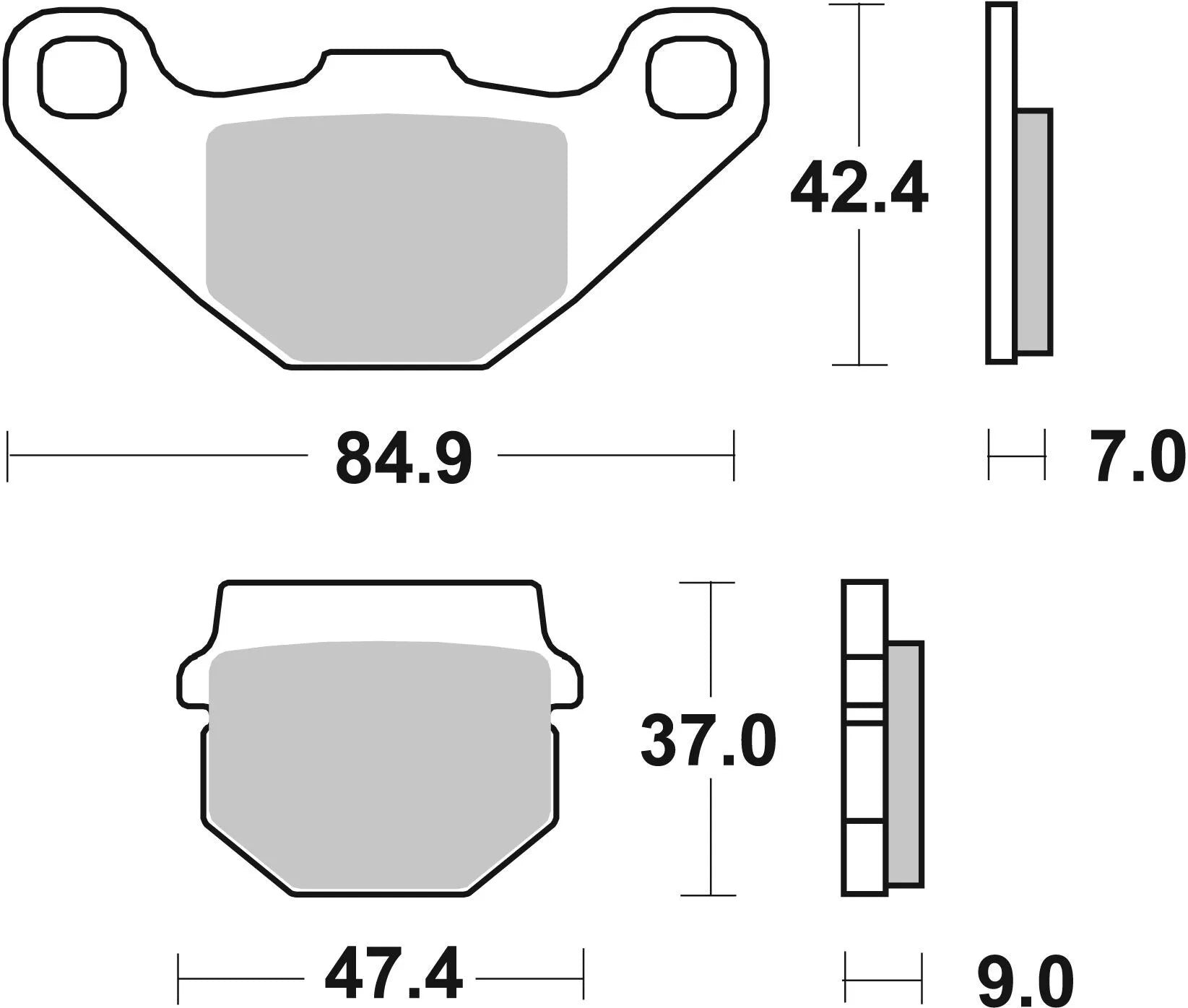 Sbs Ct Scooter Carbon Tech Organic Brake Pads - Front & Rear