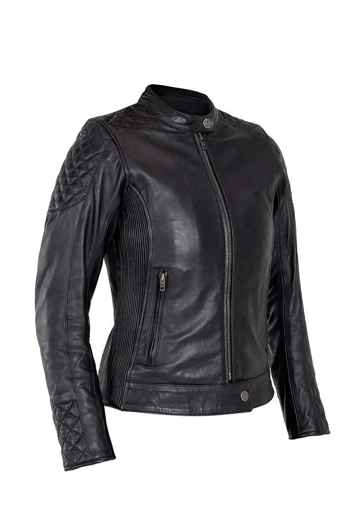 John Doe Women's Adina Leather Motorcycle Jacket - Black