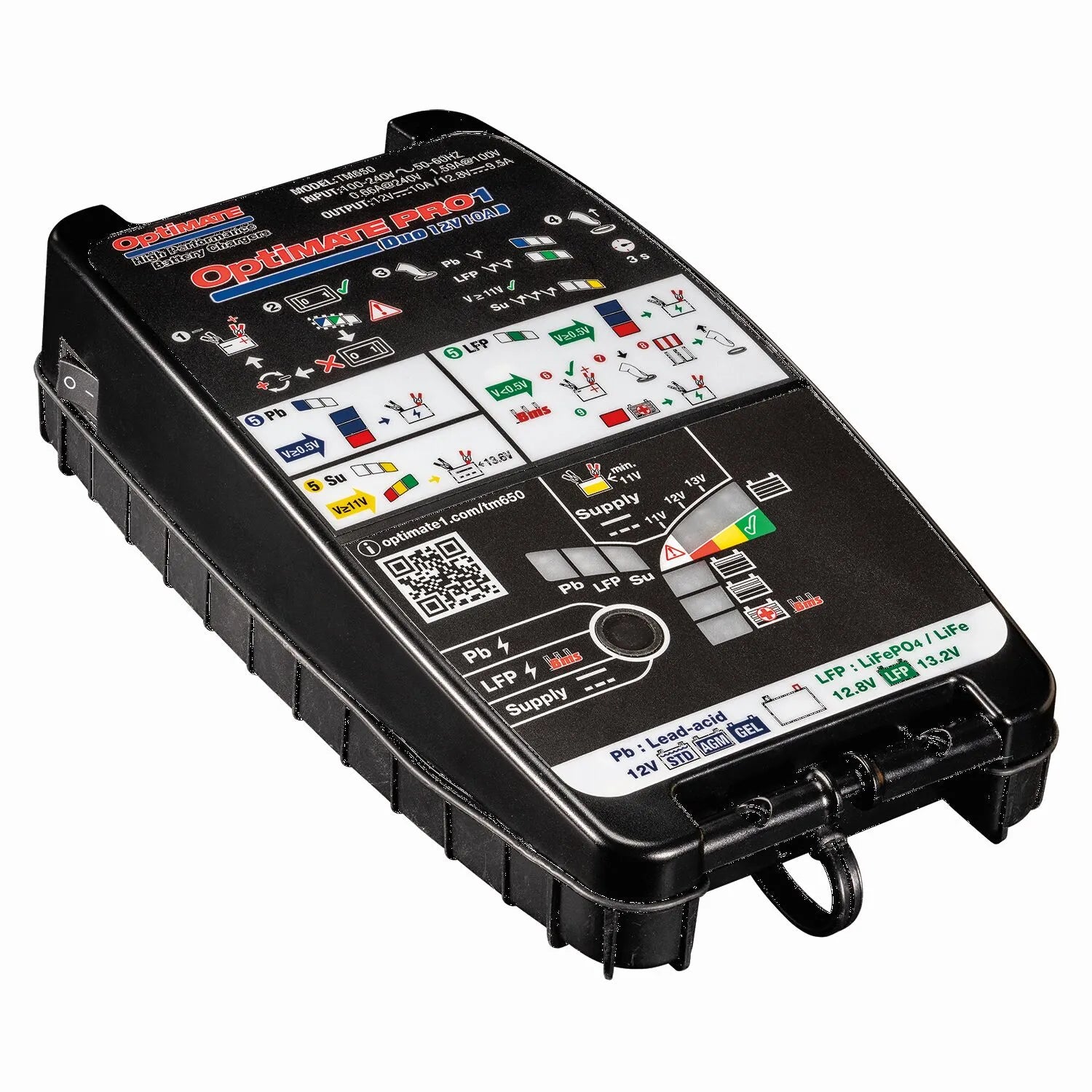 Tecmate Optimate Pro-1 Duo Battery Charger & Tester