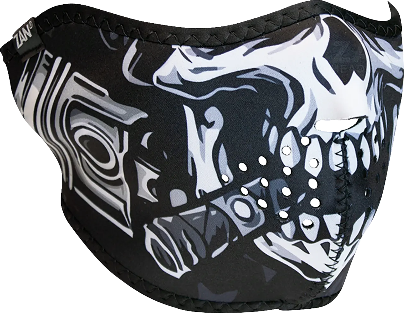 Zan Headgear Neoprene Half Mask Skull Graphic