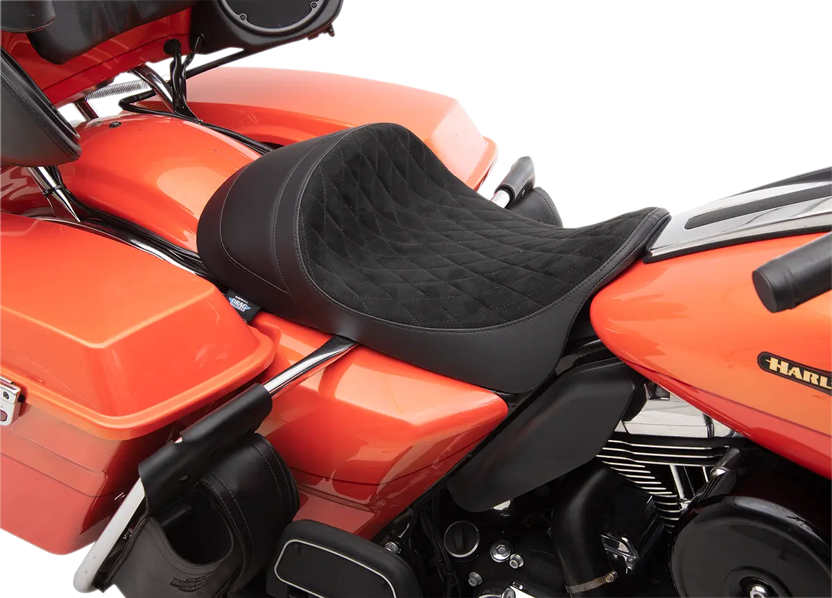 Drag Specialties Ez-on Mount Low Solo Seat - For Harley Davidson