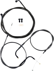 LA CHOPPERS Midnight Braided Handlebar Cable/Brake Line Kit