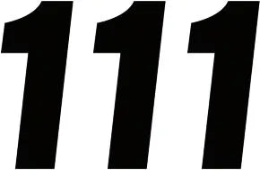 Factory Effex Number Stickers - 6" Black (3-pack)