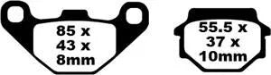 Ebc Sfa-hh Sintered Scooter Brake Pads - Front & Rear