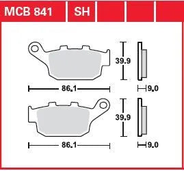 Trw Sh Series Sintered Metal Rear Brake Pads - Rear