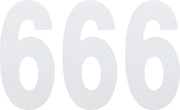 Factory Effex Standard Numbers White 6"