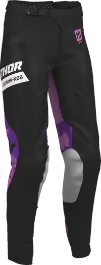 Thor Women's Launchmode Bleach Motocross Pants - Black/Purple/White