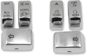 Drag Specialties Chrome Switch Cap Kit - Handlebar Mount