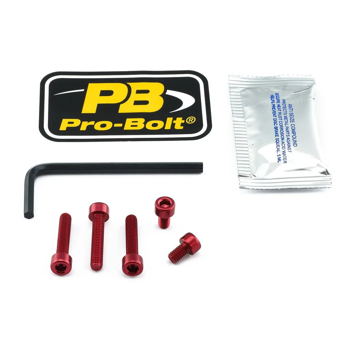 Pro Bolt Aluminium Fuel Cap Kit - Red