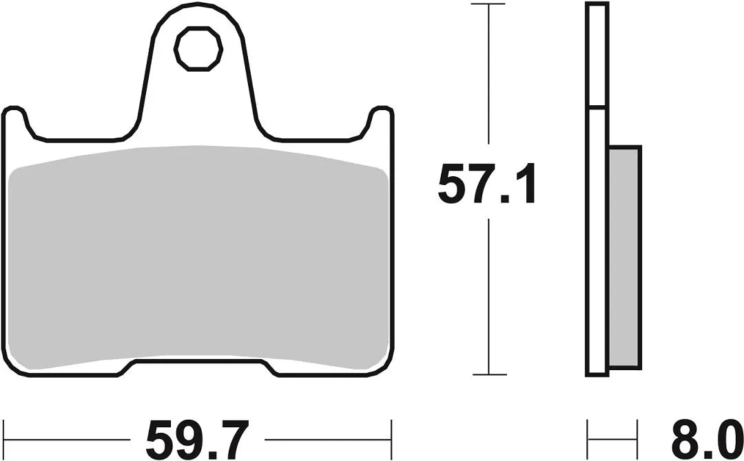 Sbs Hhf Street Ceramic Organic Brake Pads - Rear
