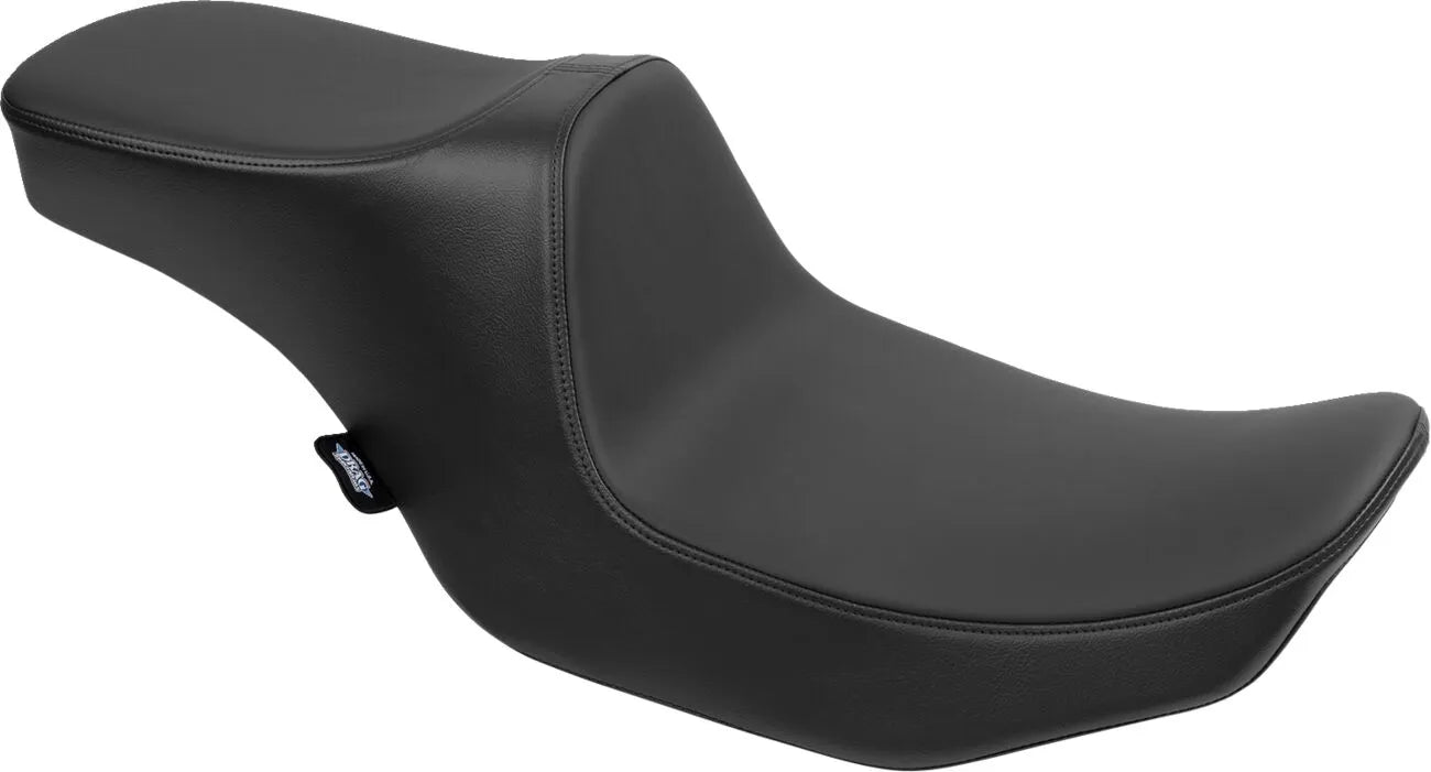 2-Up Drag Specialties Predator Iii Seat - Black Vinyl - For Harley Davidson