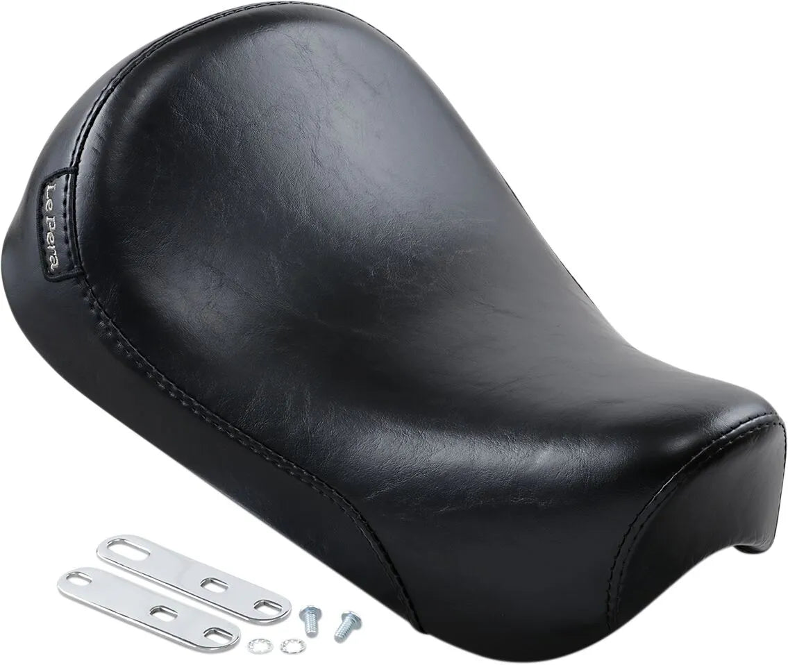 Le Pera Silhouette Solo Seat - Black Vinyl - For Harley Davidson