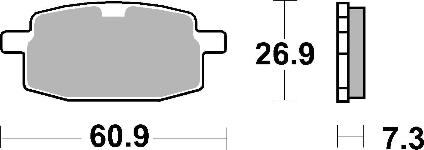 Sbs Ct Scooter Carbon Tech Organic Brake Pads Set - Front & Rear