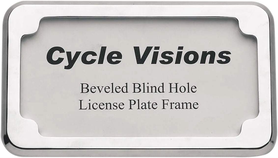 Cycle Visions Beveled License Plate Frame For 4" X 7" Plates