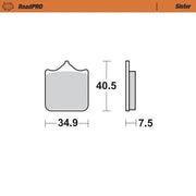 Moto-master Roadpro Sinter Brake Pad - Superior Performance - Front