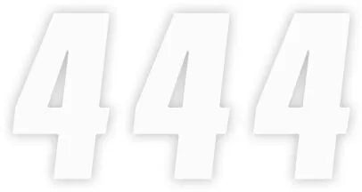 Factory Effex Number Stickers - White 7" (18 Cm) - 3 Pack