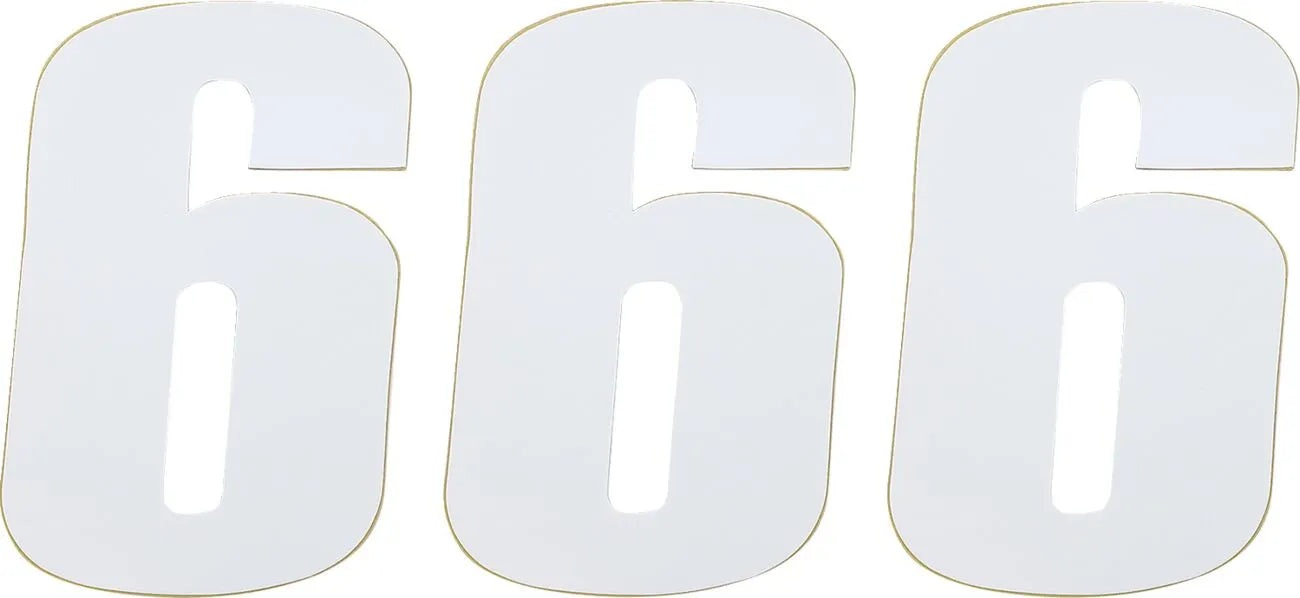 Moose Offroad Vinyl Race Numbers 4-1/2" White