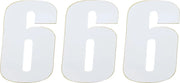 Moose Offroad Vinyl Race Numbers 4-1/2" White