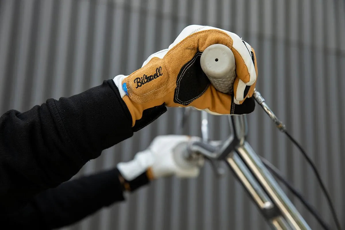 Biltwell Belden Gloves - Black/Light Gray/Golden Yellow