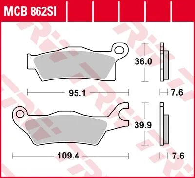 Trw Si Series Sintered Off-road Brake Pads - Front