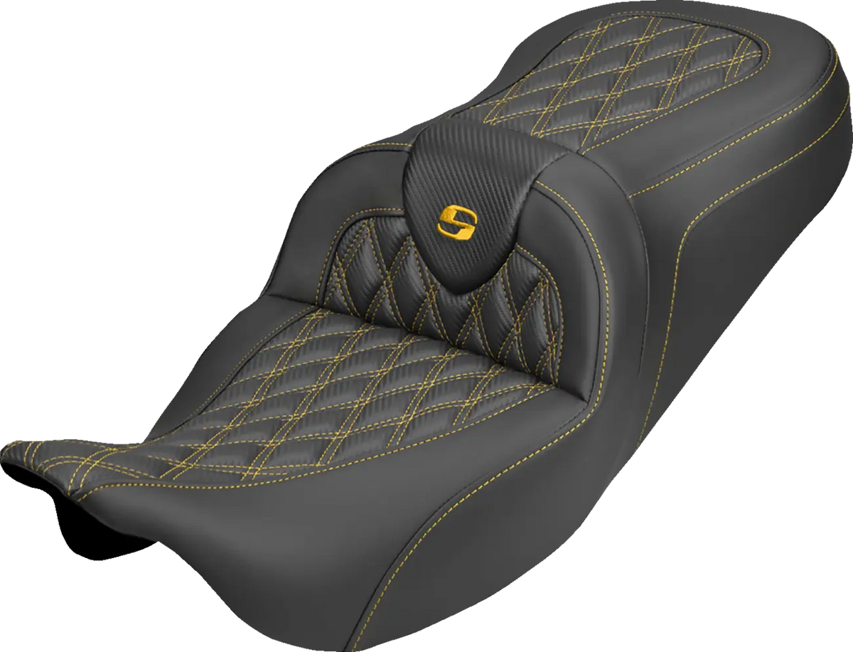 Saddlemen Roadsofa Carbon Fiber LS Seat Gold Stitch
