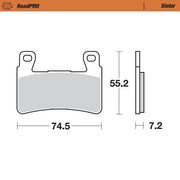 Moto-master Roadpro Sinter Brake Pad Front - Front