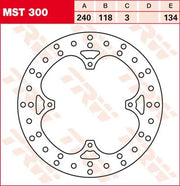 Trw Round Fixed Brake Rotor 220-250mm - Front