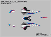 Uniracing Decal Kit For Bmw - Matte Black/blue/red