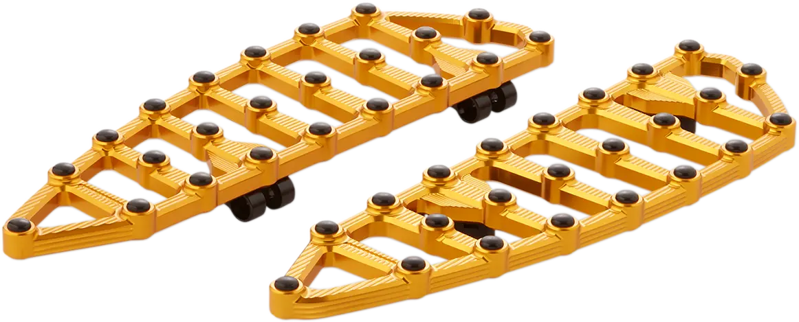Arlen Ness Mx Billet Floorboards - Gold
