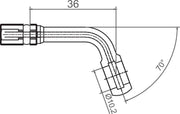 Trw Varioflex Banjo Fitting With 70° Bend