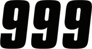 Factory Effex Number Stickers - Black Number 9 (3-pack)